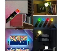 Bedee MINECRAFT žibintuvėlis STALO ARBA SIENINĖS + RGB nuotolinio valdymo pultas + KABLIS