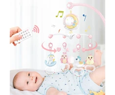 Bedee MUZIKINĖ LOGYBĖ KARUSELĖ PROJEKTORIUS NAKTINIS ŠVIESOS NUOTOLINIO VALDYMO PULTAS RAUŽAS