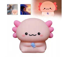 Bedee Naktinė lempa AXOLOTL SILIKONOWA DLA DZIECI LED USB ŚCIEMNIALNA DOTYKOWA