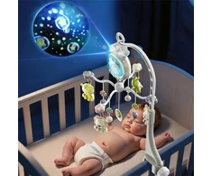 Bedee Nakvynė karuselė GYVŪNAI Nuotolinio valdymo pultas Žvaigždžių projektorius Rattles Tether