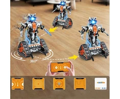 Bedee Nuotoliniu būdu valdomi robotai 4 LED modeliai, 724 plytos, programa, dovana 6 ir daugiau