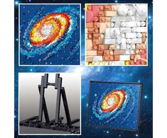 Bedee NUOTRAUKA IŠ BLOKŲ GALAXY 2438 VNT. - KŪRYBINIS RINKINYS SU SIENINIU MONTAVIMU