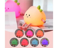 Bedee PEACH LED NAKTINIS LEMPAS, RYŠKUMO REGULIAVIMAS, VAIKAMS ĮKRAUTAMAS USB