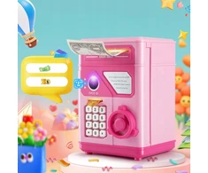 Bedee Piggy bank seifas su slaptažodžio užraktu ir veido atpažinimo modeliavimu, rožinis