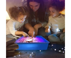 Bedee Sensorinis stalas su smėlio ir LED šviesos terapija vaikams ir suaugusiems