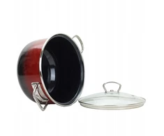 BELIS EMAL PUODAS. SU DANGELIS 2,2L 18CM OMBRE Raudonas