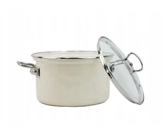 BELIS EMAL PUODAS. SU DANGELIS 2L 16 CM EKO KREMAS