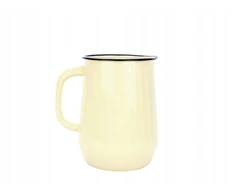 Belis emaliuotas ąsotis ø 11,5 cm - 2,5 l kremas