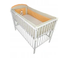 Bello Ochraniacz 420cm do łóżeczka 70x140 Serce Oranžinis