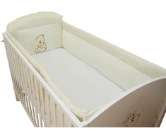Bello Ochraniacz 420cm do łóżeczka 70x140 Serce ECRU