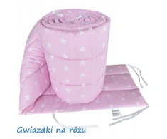 Bello Ochraniacz dookoła łóżeczka 360x30cm Gwiazdki Róż