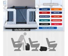 Belveder Moteriška kuprinė lėktuvo krepšys 40x30x20 RYANAIR WIZZAIR rankinis išplėtimas