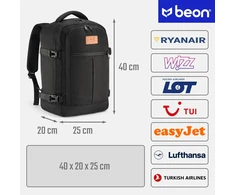 Beon RYANAIR BACKPACK 40x20x25 LĖKTUVO KELIONĖS RANKINIO BAGAŽO KAJUNAI STIPRI