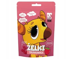 Purella Food BeRaw Purella sveiki drebučiai vaikams, braškiniai, be cukraus, 35g