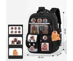 Bergens CAPYBARA BACKPACK MOKYKLINĖ KURIŠINĖ + TALISKO RAKTATIKAS VAIKAMS CZA CAPIBARA