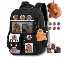 Bergens CAPYBARA BACKPACK MOKYKLINĖ KURIŠINĖ + TALISKO RAKTATIKAS VAIKAMS CZA CAPIBARA