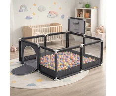 Bergens KŪDIKŲ ŽAISTI VAIKAMS 130x130 SU KREPŠELIS Žaidimų aikštelė SAUSAS BASEINAS + KAMULIAI