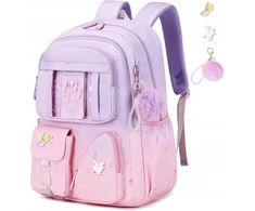 Bergens Mokyklinė kuprinė mergaitei su priedais, A4 formatas, 41cm