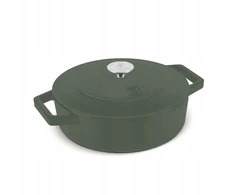 Berlinger Haus Gili keptuvė su emaliuotu paviršiumi ir dangčiu, 26 cm, ketaus Matte Žalias C