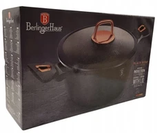 Berlinger Haus Juodas Rose puodas 2,5 l su stikliniu dangčiu