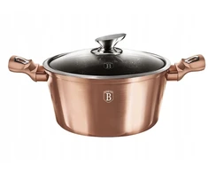 Berlinger Haus Puodai su akmens efektu ir dangčiu 20 cm Rosegold Metallic Line