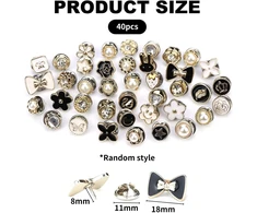 BESIŪLĖS DRABUŽIŲ SAGATOS 9-12 MM METALO ĮVAIRIAS SPALVOS SAGAS 40 Vnt.