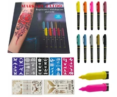 Besthurt Tatuiruotės Vaikams Plaunamos Tatuiruotės Vaikams Šablonai + 10x flomasteriai