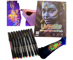 Besthurt UV veido žymekliai vaikams Neoniniai Fluorescent Glow Under UV 10 vnt