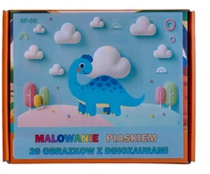 Bestomi DAŽYMAS SMILYJE Smėlio paveikslėliai 20 paveikslėlių berniukams dinozaurams