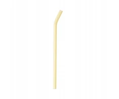 Bestsub Lenktas stiklo šiaudelis 20 cm - geltonas