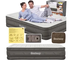 Bestway 69050 pripučiamas dvigulis čiužinys su elektrine pompa 203x152x46cm