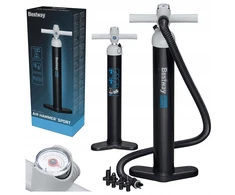 Bestway Aukšto slėgio siurblys kamuoliui, pontonui, SUP lentai, 5 antgaliai, slėgio matuoklis