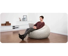 Bestway pripučiama kėdė 112 x 112 x 66 cm 75052 smėlio spalvos
