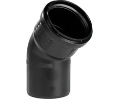 Betriukšmės kanalizacijos alkūnė PIPELIFE Master 3Plus, DN50, 45°