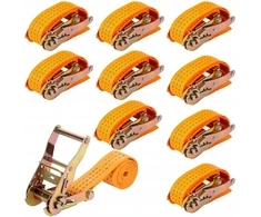 Bez Marki 10 Tvirtinimo Diržų Rinkinys Su Sagtimi 6 M X 25 Mm Apkrova 800 Kg Oranžinė