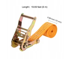 Bez Marki 10 Tvirtinimo Diržų Rinkinys Su Sagtimi 6 M X 25 Mm Apkrova 800 Kg Oranžinė