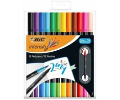 Bez Marki 12 SPALVŲ ŽYMEKLIŲ RINKINYS BIC DVIŠALĖS TRIPS su skirtingo storio antgaliais