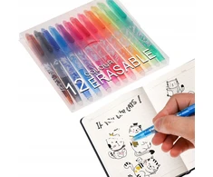 Bez Marki 12 vnt. ištrinamų gelinių rašiklių rinkinys, 0.7 mm, įvairių spalvų