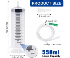 Bez Marki 150 ml DIDelės TALPOS ŠVIRKŠTAS SU PAKARTOTINĖ PLASTIKINĖ ŽARNA