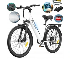 Bez Marki 2026 m. ALLGOBIKE AM27 elektrinis dviratis 250W 15AH 100KM 27,5" City PL