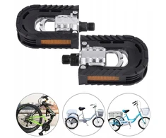 Bez Marki 2X DVIRAČIO PEDALAI, SULANKSTAMI NESLYDUS PEDALAI, ALUMINIO LYDINIS