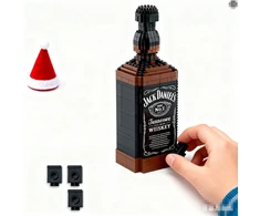 Bez Marki 3D BLOKELIAI SUAUGUSIEMS Jack Daniels BUTELIŲ KOLEKTORIAUS DEKORAVIMAS