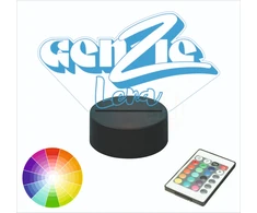 Bez Marki 3D Genzie LED naktinė lempa su VARDO VAIKŲ DIENOS GENZIARA DOVANA
