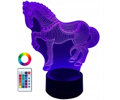Bez Marki 3d Led Naktinė Lempa Arklys 16 Spalvų Usb Nuotolinio Valdymo Pultelis