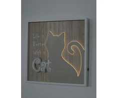 Bez Marki 3D LED sienos dekoracija katinas Seinhijo 40 cm