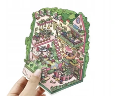 Bez Marki 3D lipdukai TIKTOK NAMAS ROOMBOX SCENE ROOM MINI WORLD HOME