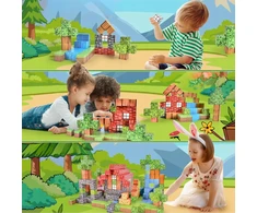 Bez Marki 3D MAGNETINIAI BLOKAI MINECRAFT LARGE STATYBINIO RINKINYS 100 EL stiliaus