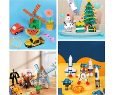 Bez Marki 3D rašiklis su spalvingais siūlais, skirtas Play Creative Learning Rožinė