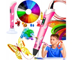 Bez Marki 3D rašiklis su spalvingais siūlais, skirtas Play Creative Learning Rožinė