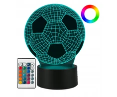 Bez Marki 3D RGB LED futbolo naktinė lempa, stalinė lempa, nuotolinio valdymo pultas, vaikams